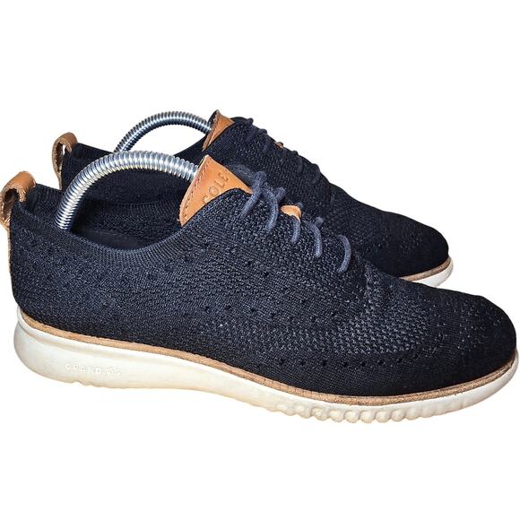 Cole Haan Original Grand Stitchlite Wingtip Oxford Shoes Mens 8 M Black C27568 - Picture 1 of 8